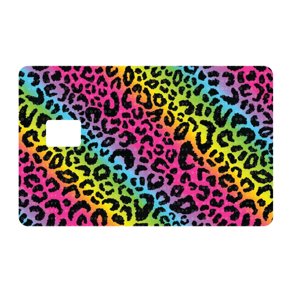 Y2K Colorful Leopard Card Skin