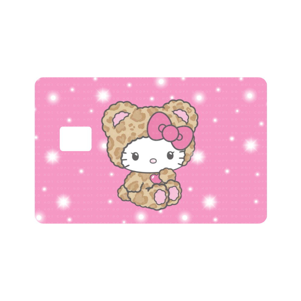 Kitty in Leopard Onsie Card Skin