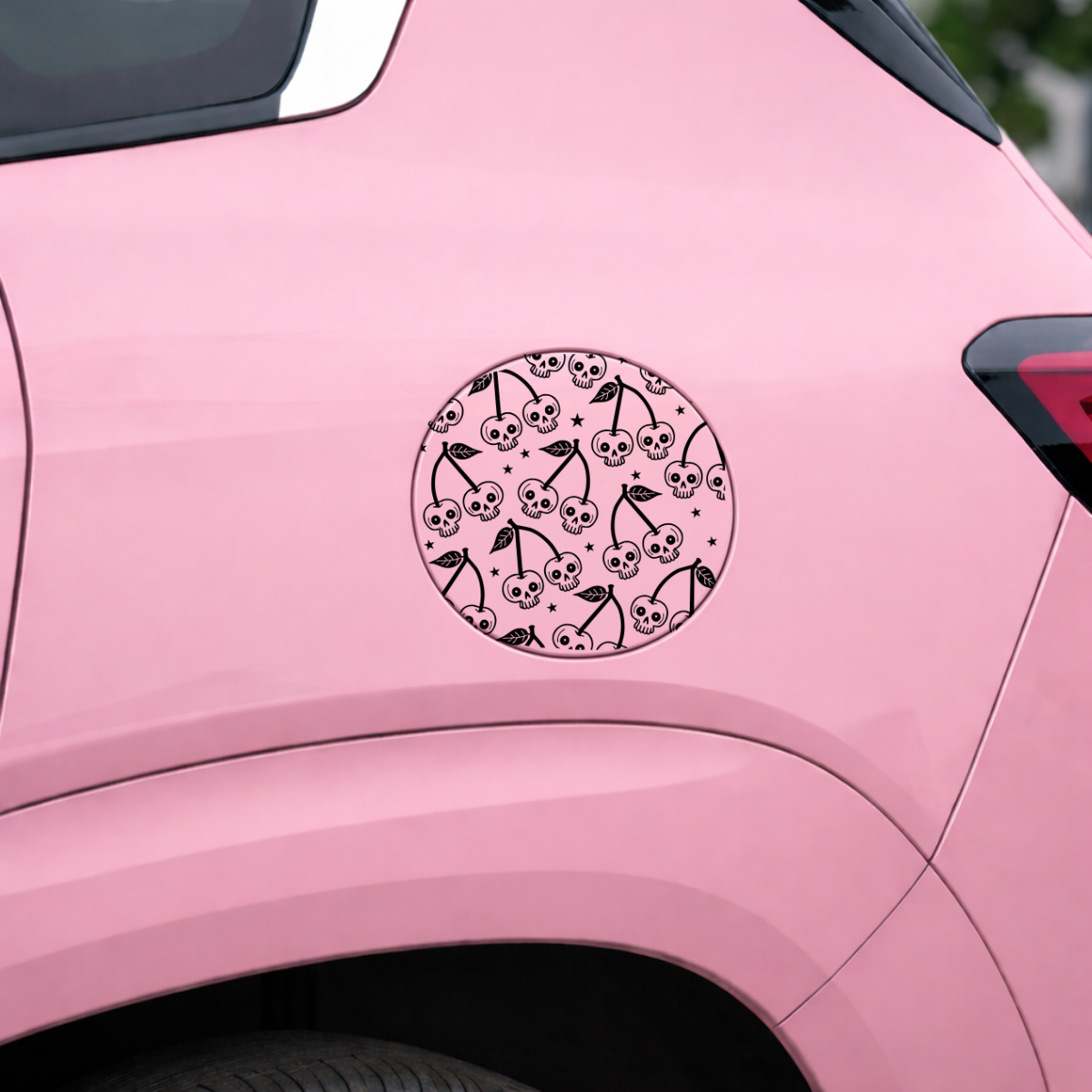 Cherry Skulls Gas Tank Decal