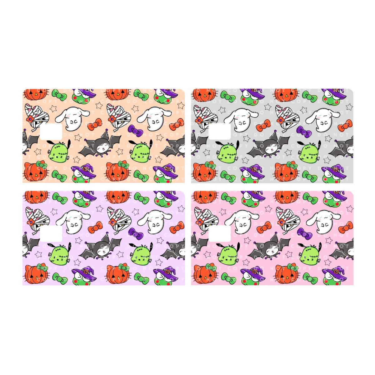 Halloween Kawaii Characters Card Skin