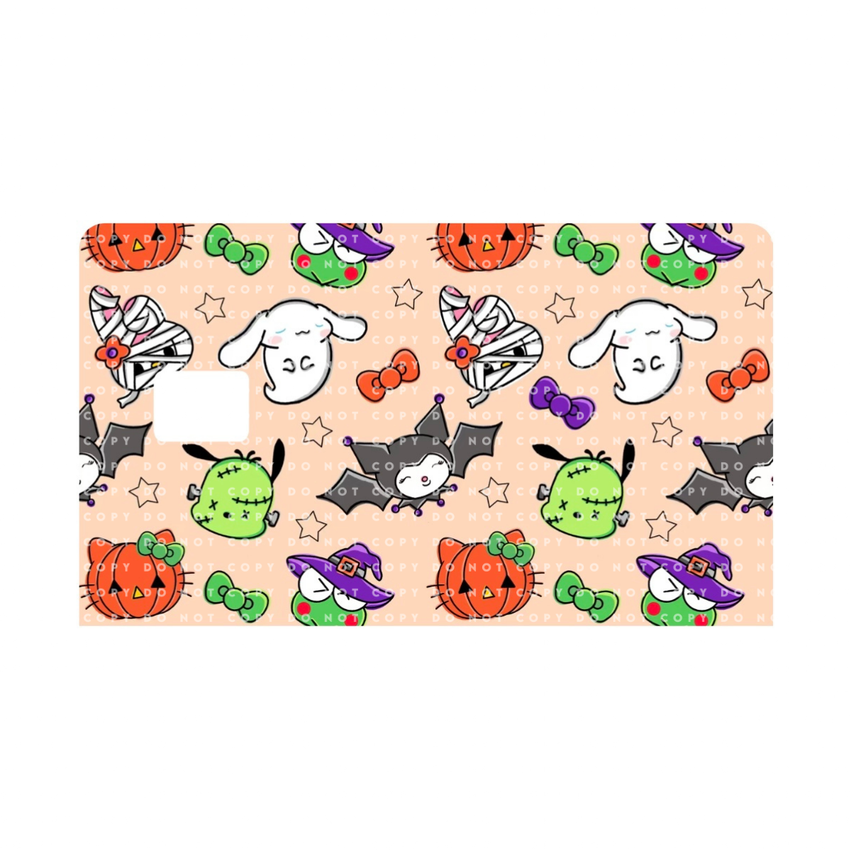 Halloween Kawaii Characters Card Skin