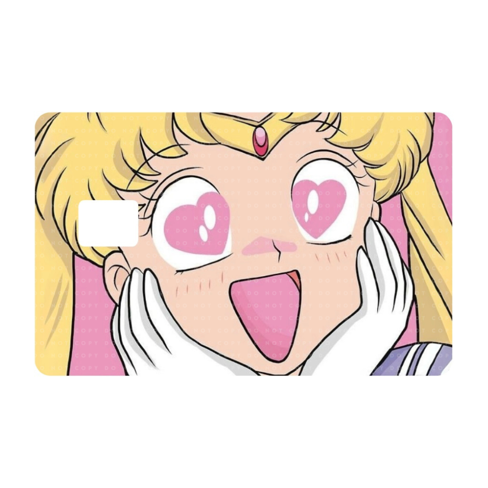 Anime Girl Heart Eyes Card Skin