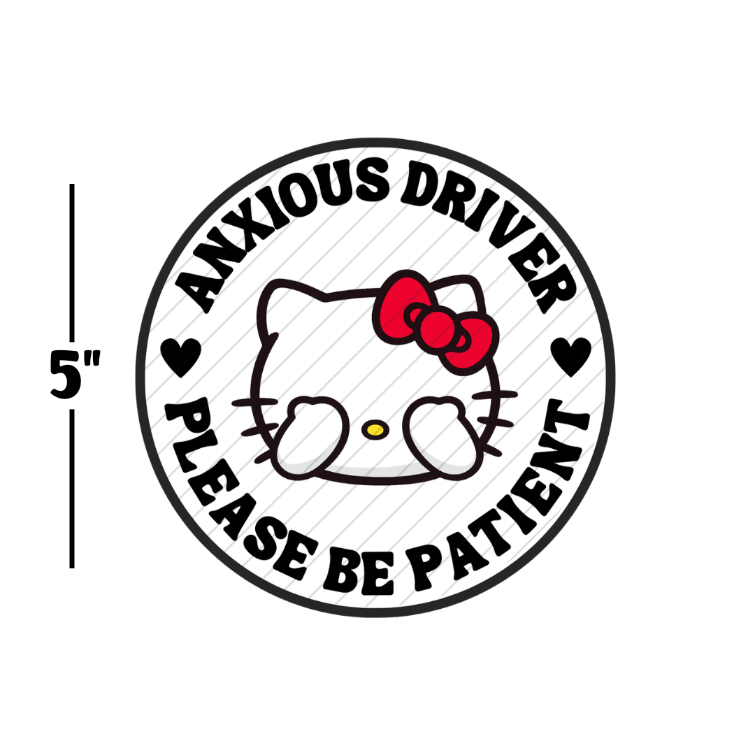 Anxious Driver Car Sticker