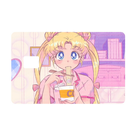 Anime Girl Ramen Card Skin