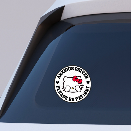 Anxious Driver Car Sticker
