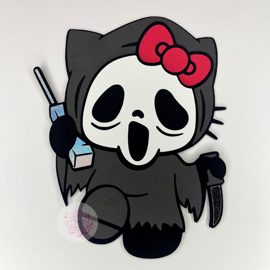 Ghost Face Kawaii Kitty Gift Card Holder