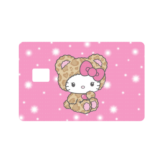 Kitty in Leopard Onsie Card Skin