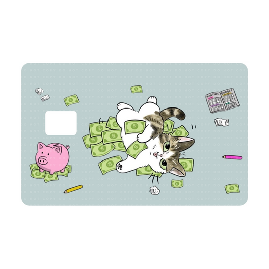 Cat Rolling in Money Card Skin