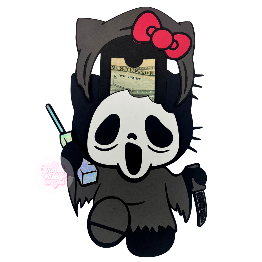 Ghost Face Kawaii Kitty Gift Card Holder