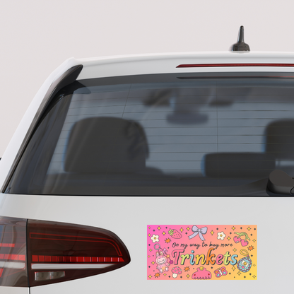 Monsters- On my way to buy more trinkets bumper sticker