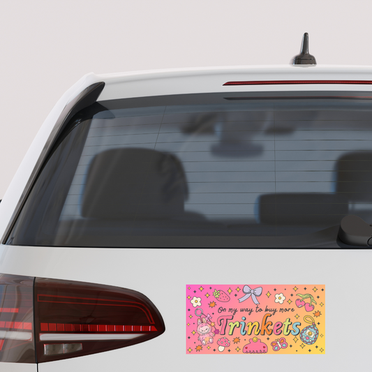 Monsters- On my way to buy more trinkets bumper sticker