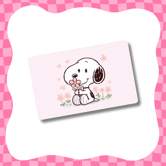 Puppy in Flower Bed Card Skins