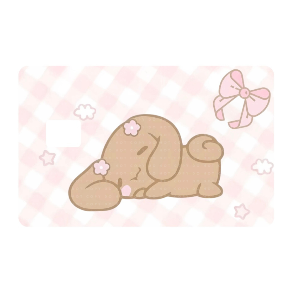 Sleeping Brown Pup Card Skin