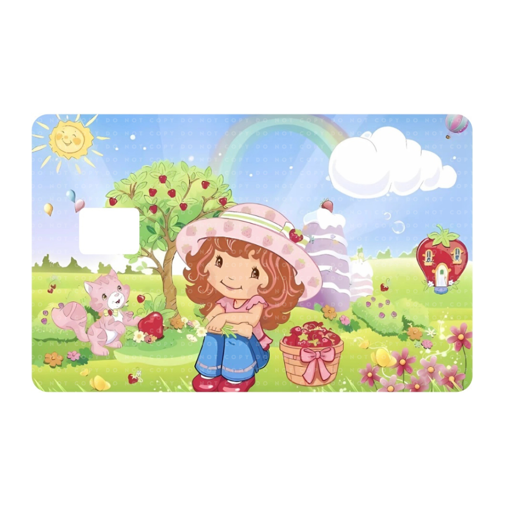 Rainbow Strawberry Girl Card Skin