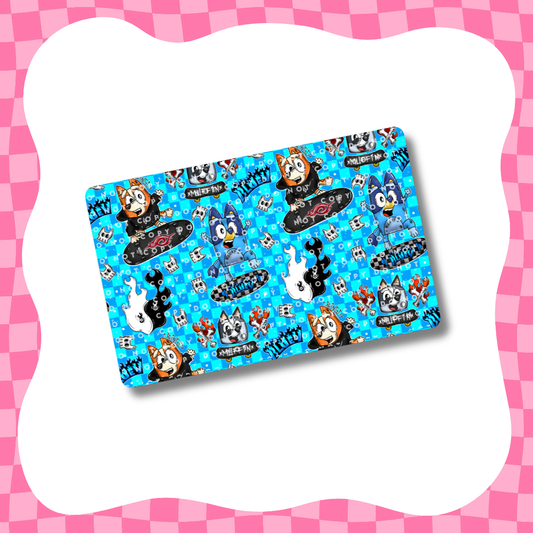 Blue Sk8er Dogs Card Skin
