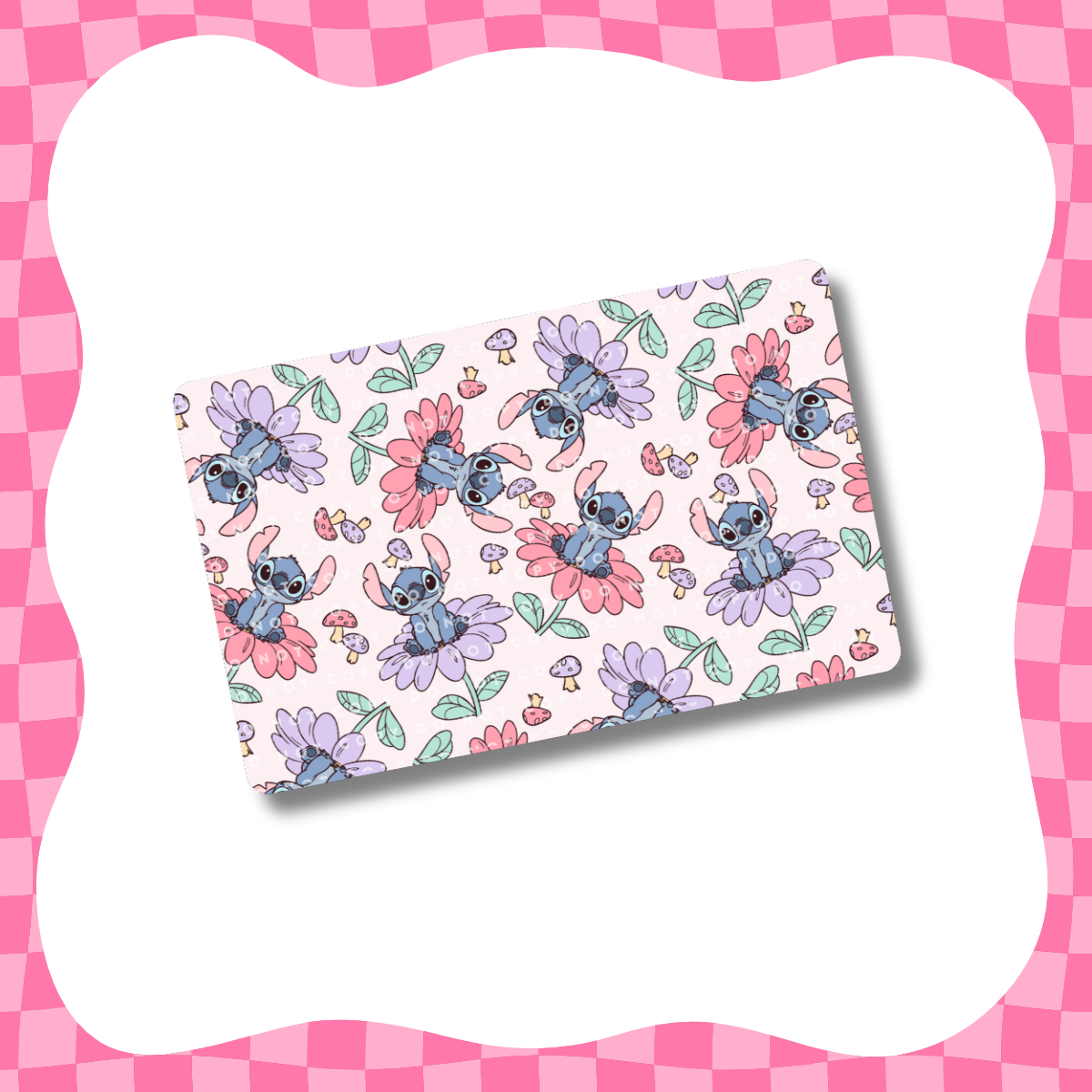 Floral Blue Alien Card Skin