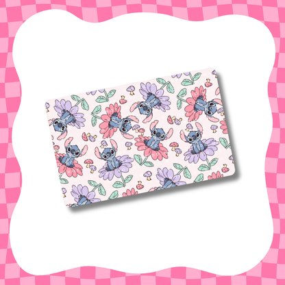 Floral Blue Alien Card Skin