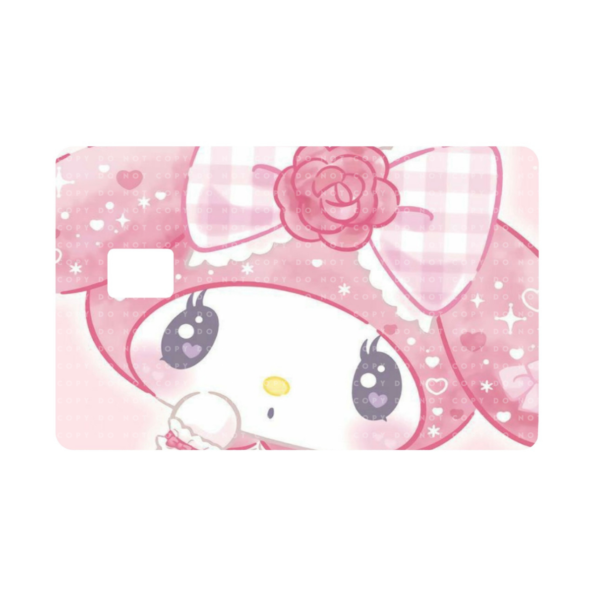 Kawaii Bunny Rose Bow Card Skin