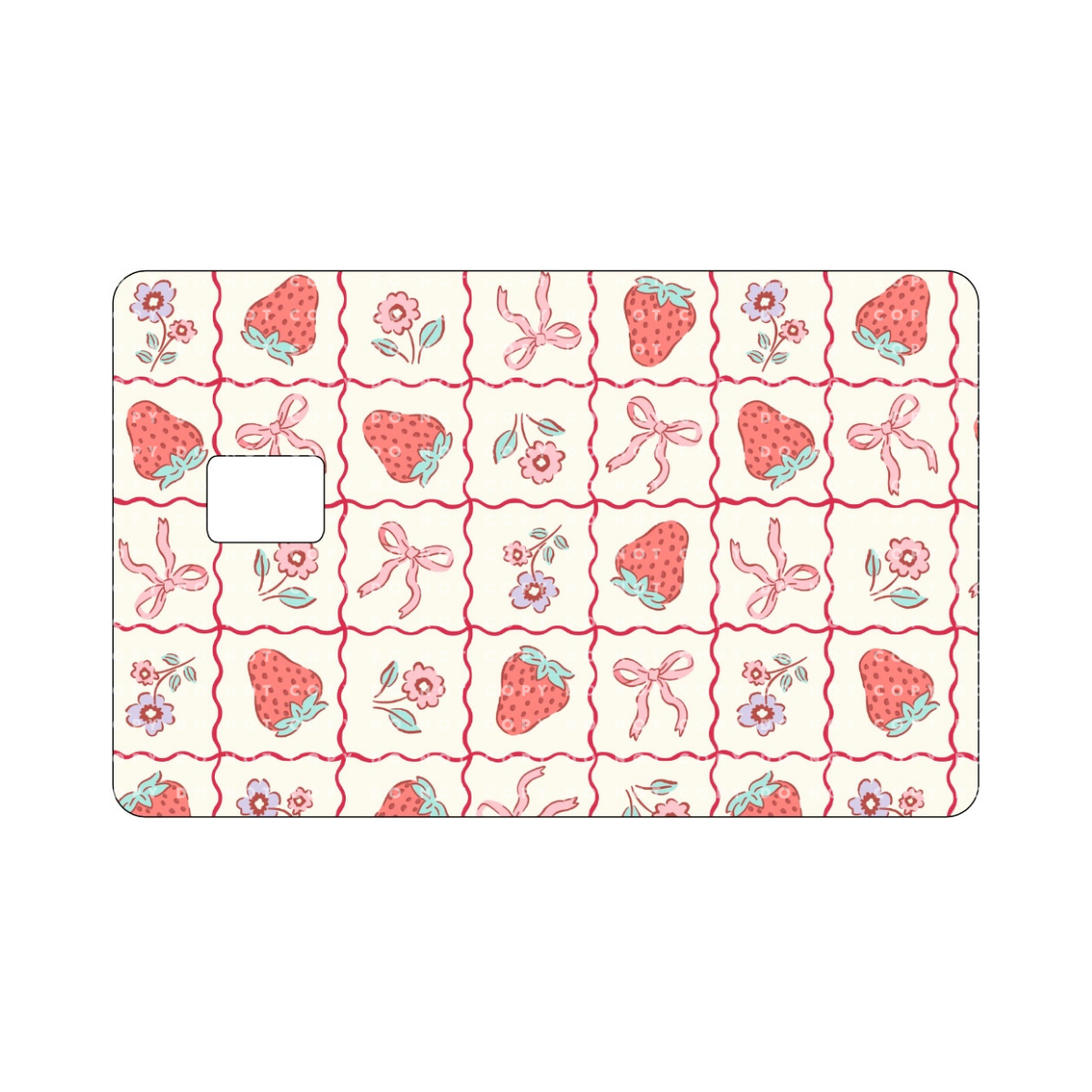 Strawberry and Bows Card Skin