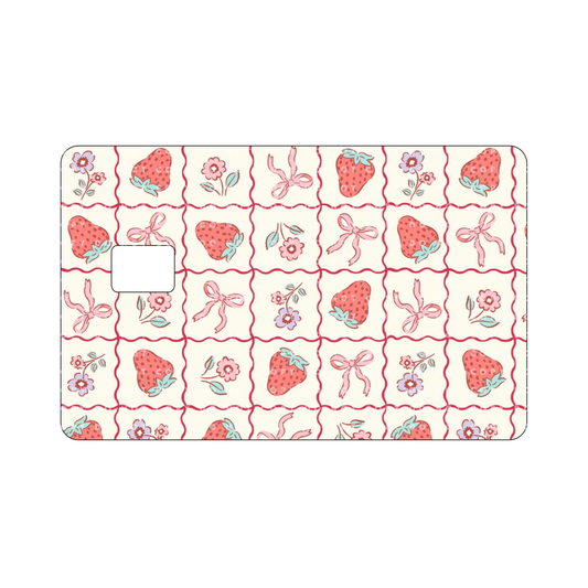 Strawberry and Bows Card Skin