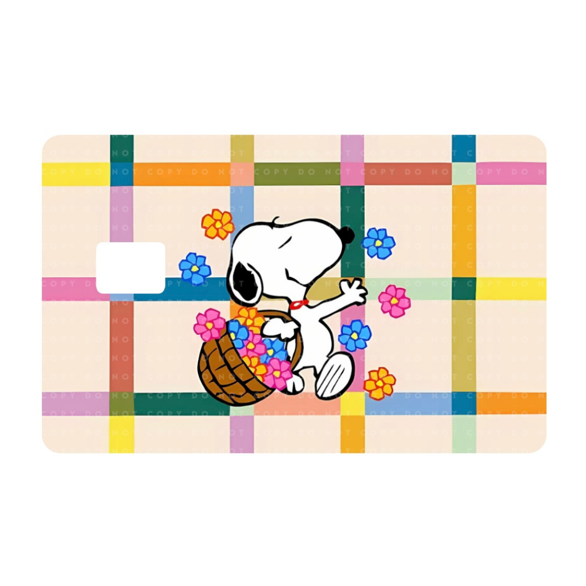 Cute Pup and Flowers Card Skin