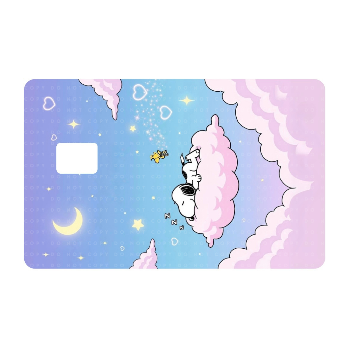 Sleeping Black and White Pup Card Skin