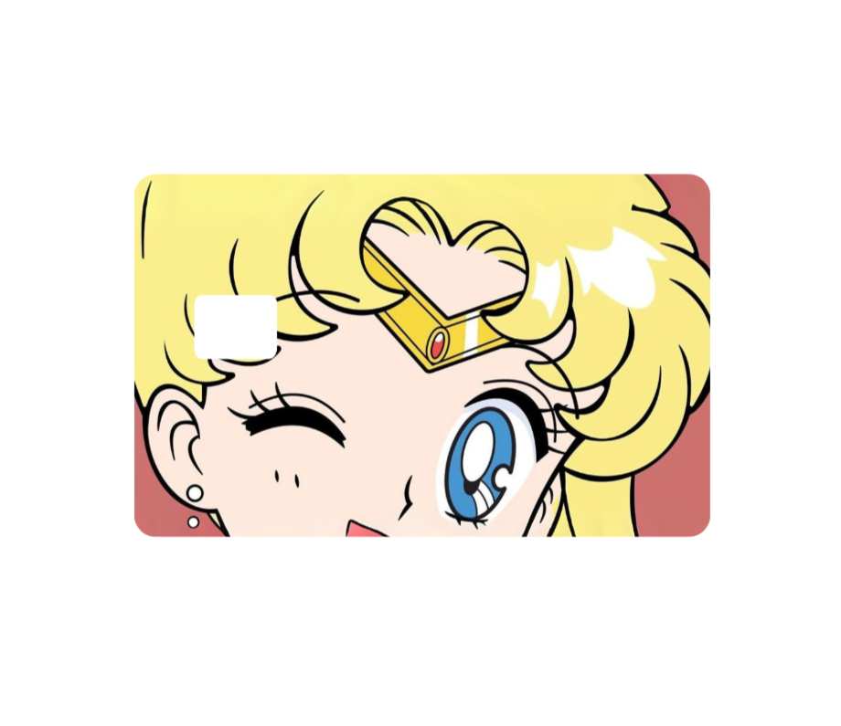 Anime Girl Winking Card Skin