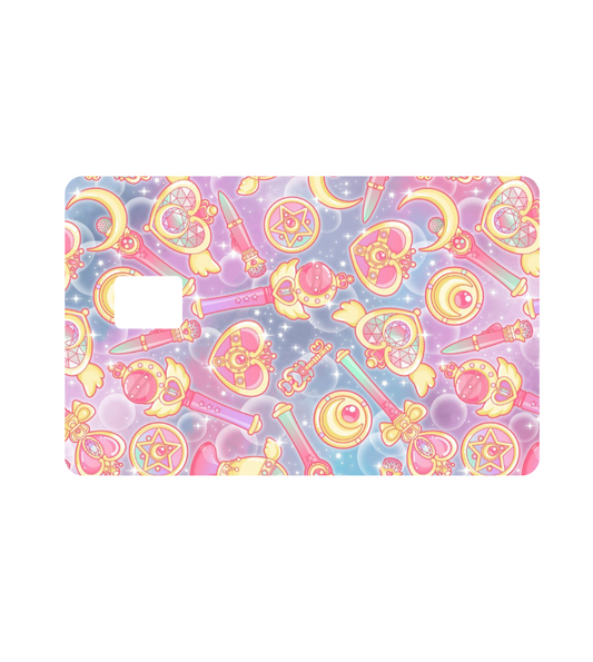 Anime Girl Wand Pattern Card Skin
