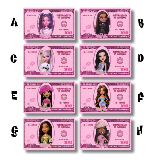 Dollz 100 Bill Card Skin
