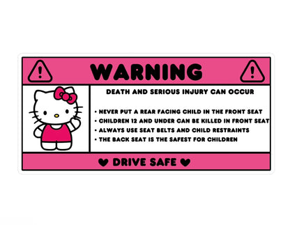 Kawaii Kitty Visor Sticker