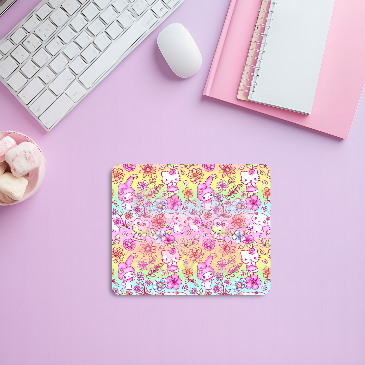 Floral Kitty Mousepad