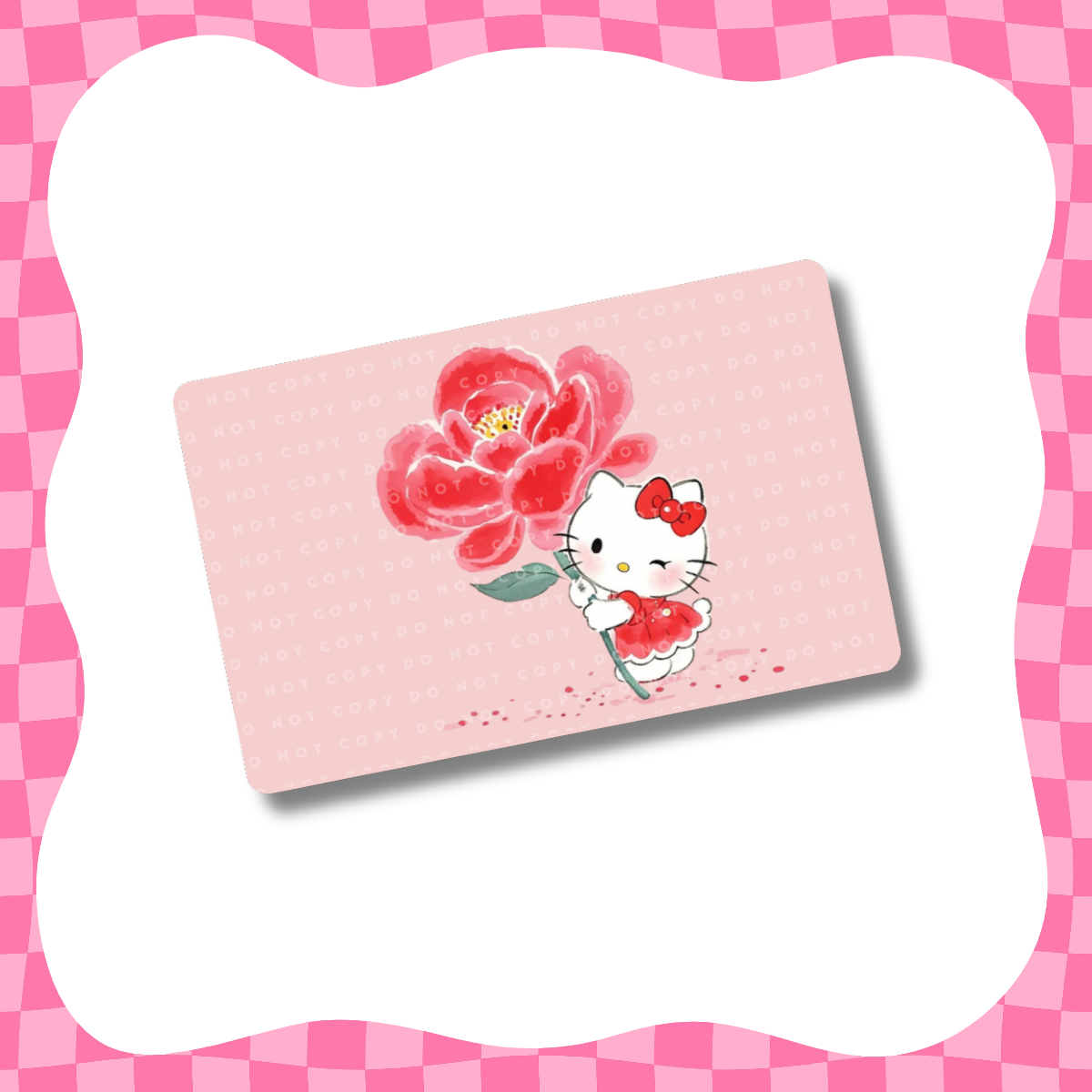 Kitty with Rose Card Skin