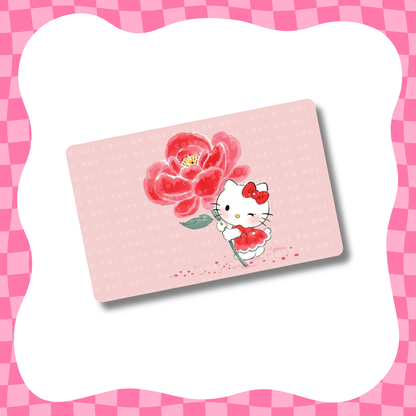 Kitty with Rose Card Skin