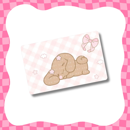 Sleeping Brown Pup Card Skin