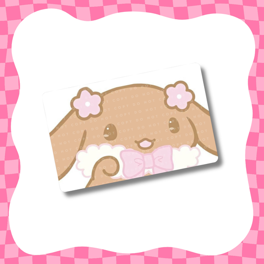Diseño de tarjeta con diseño de flor de cachorro marrón