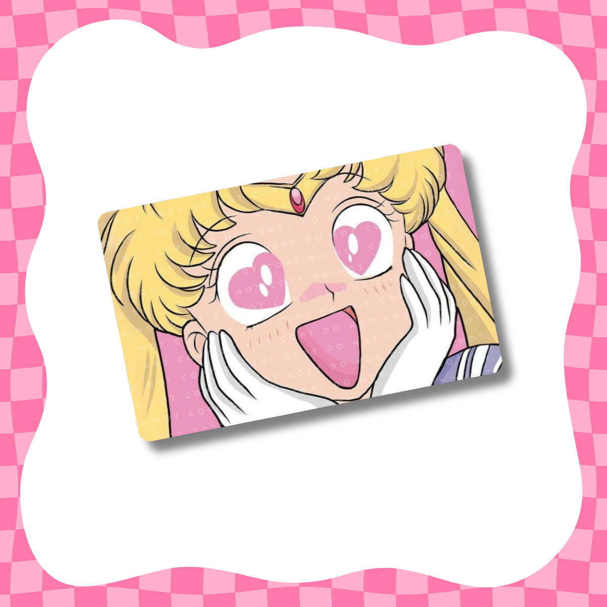Anime Girl Heart Eyes Card Skin
