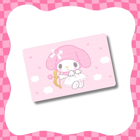Diseño de tarjeta de Cupido conejito kawaii