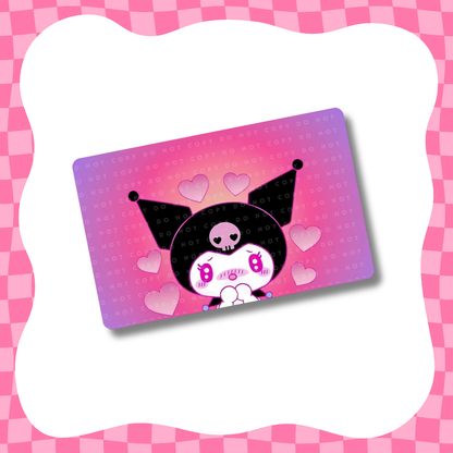 Kawaii Bunny and Hearts Card Skin