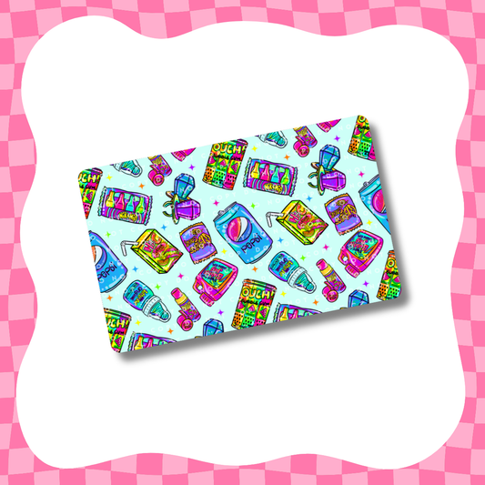 Diseño de tarjeta de dulces nostálgicos