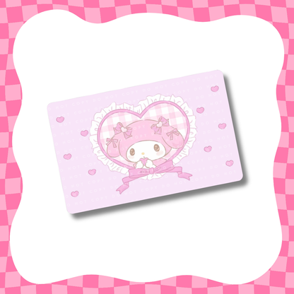 Kawaii Bunny Ruffled Heart Card Skin