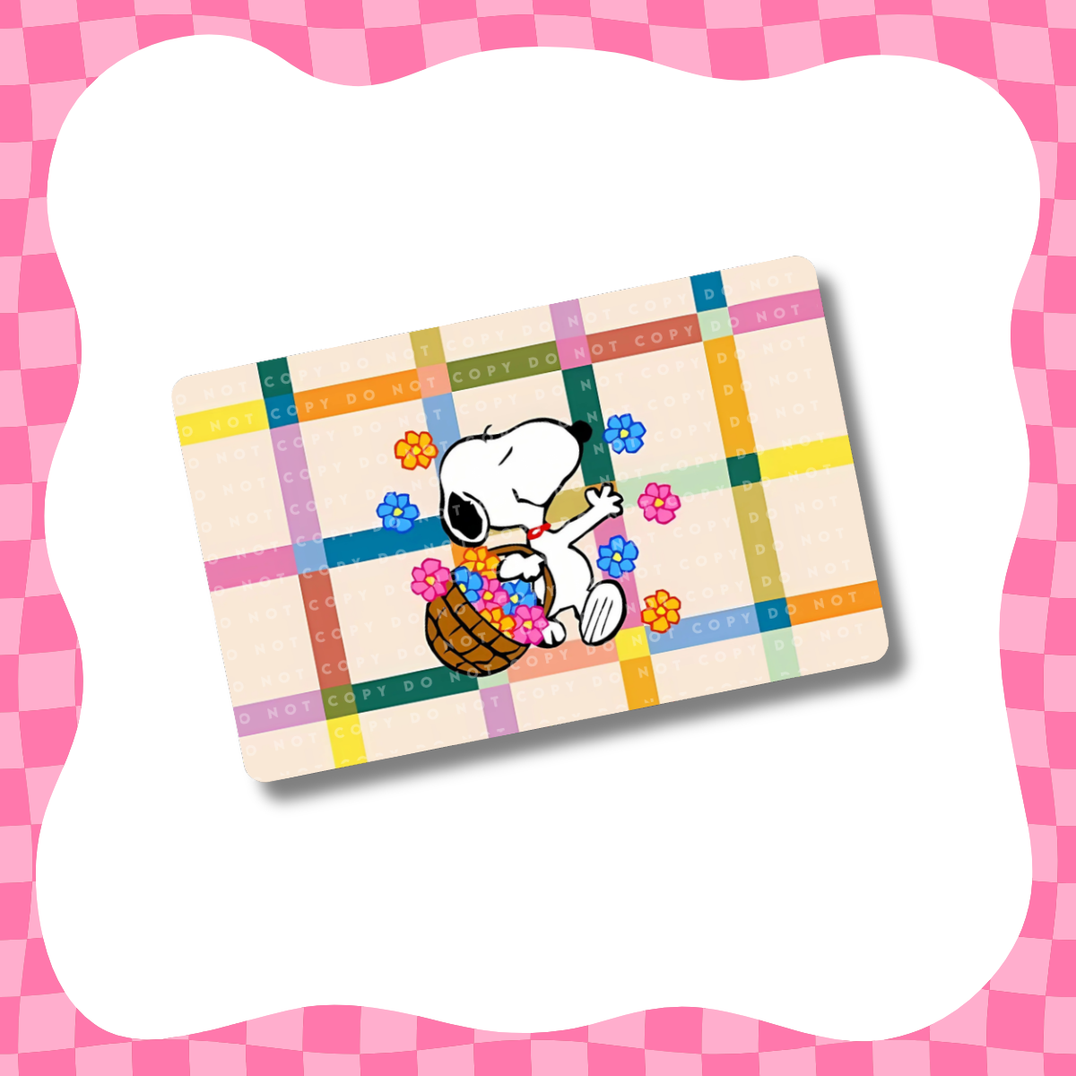 Cute Pup and Flowers Card Skin