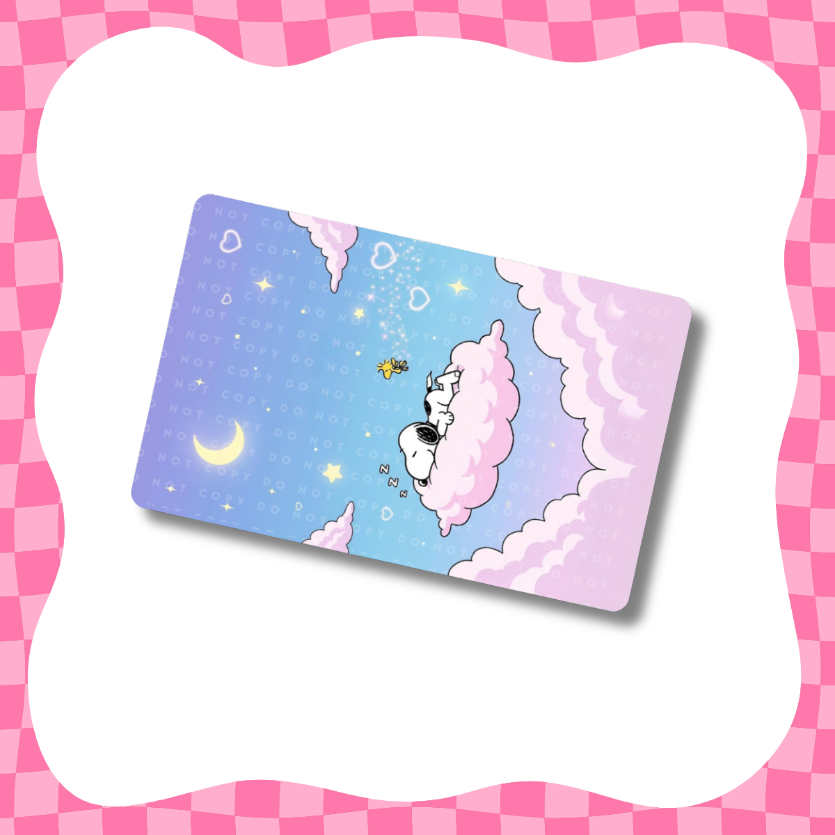 Sleeping Black and White Pup Card Skin
