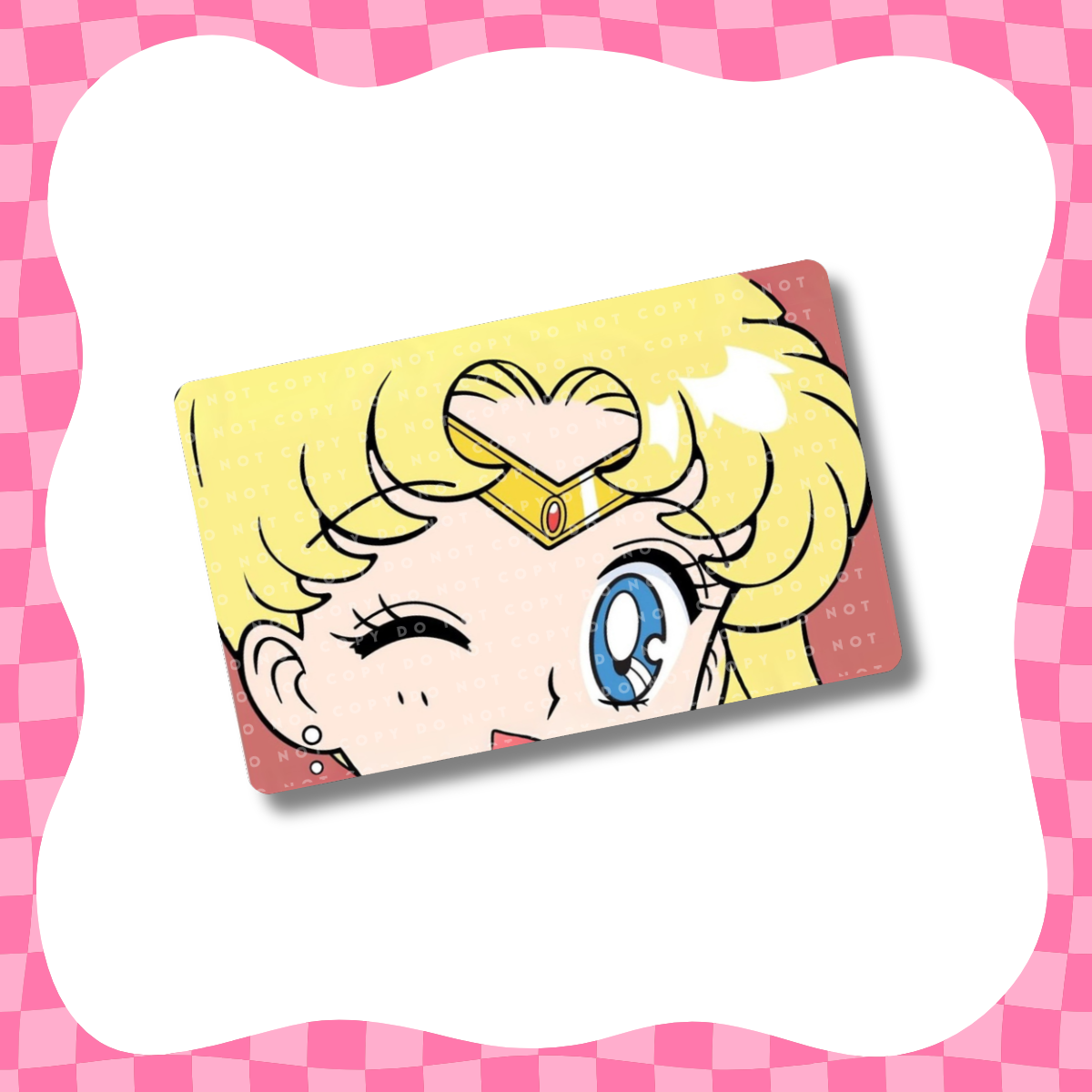 Anime Girl Winking Card Skin