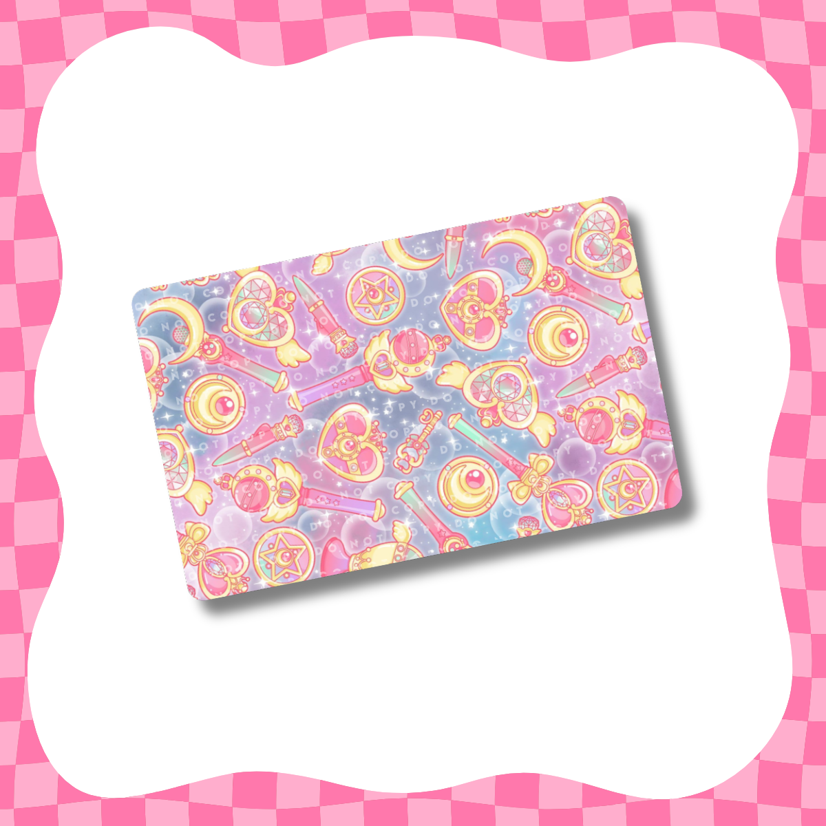 Anime Girl Wand Pattern Card Skin