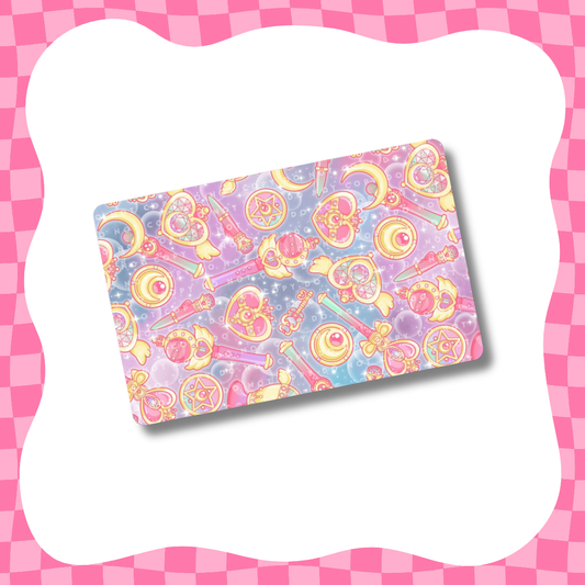 Anime Girl Wand Pattern Card Skin