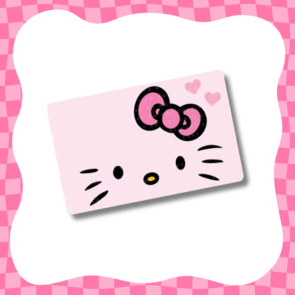 Pink Kitty Face Card Skin