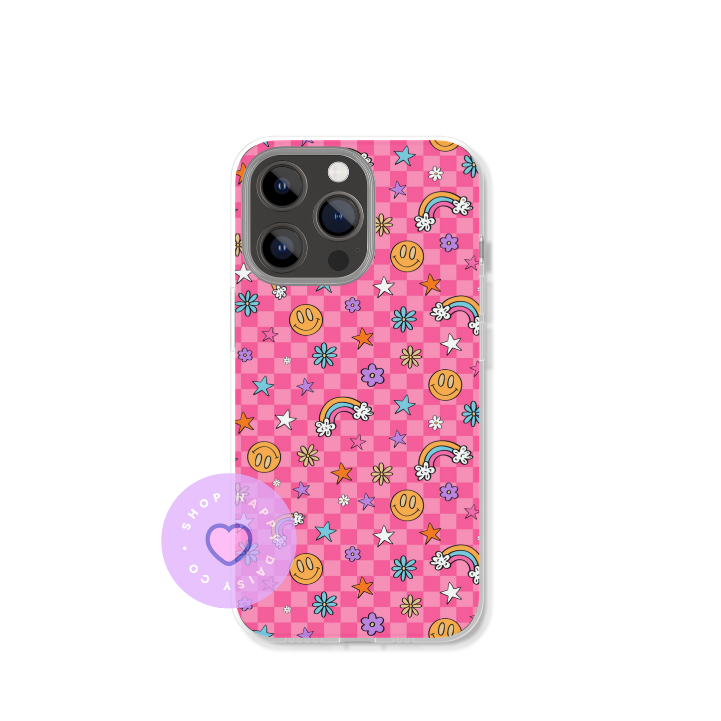 Smiley Checks Phone Case Insert