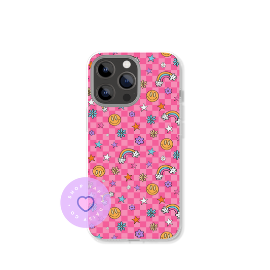 Smiley Checks Phone Case Insert