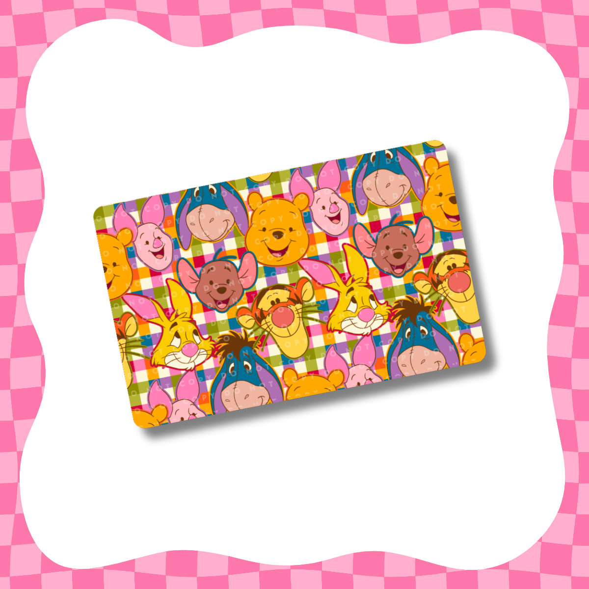 Hunny Friends Plaid Card Skin