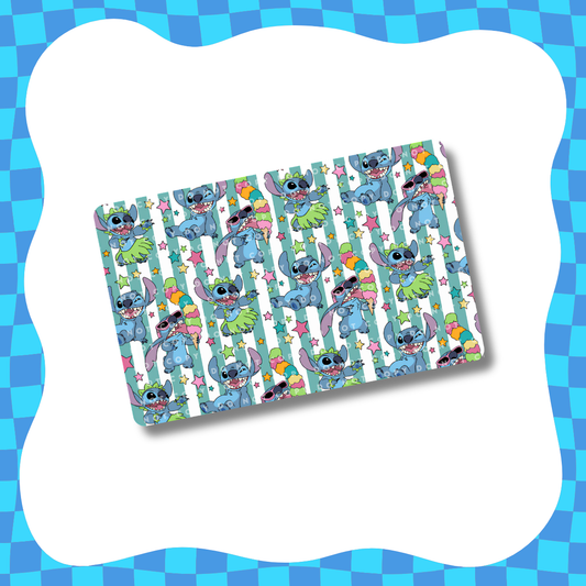 Striped Ice Cream Alien Card Skin